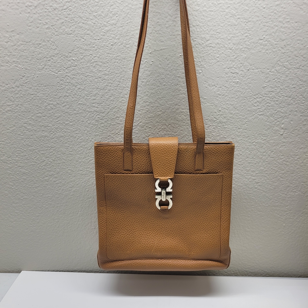 Salvatore Ferragamo Tan Leather Tote